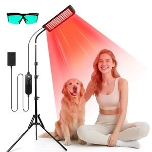 300W LED Light Therapy Lamp Near Infrared Red, Adjustable, 660NM/850NM